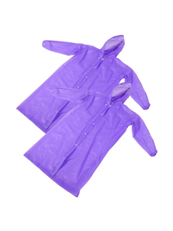 Stylish Violet Eva Raincoat for Men Full Coverage Hooded Poncho 2Pcs