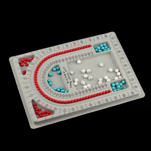 MERRYHAPY 2Pcs Jewelry Bead Design Boards Light Grey Plastic Tray for Necklace and Bracelet Making