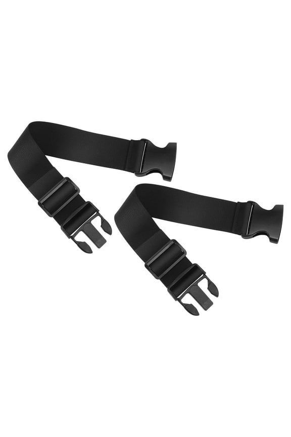 2Pcs Black Nylon Strap with Buckle for Outdoor 19.7x1.9in