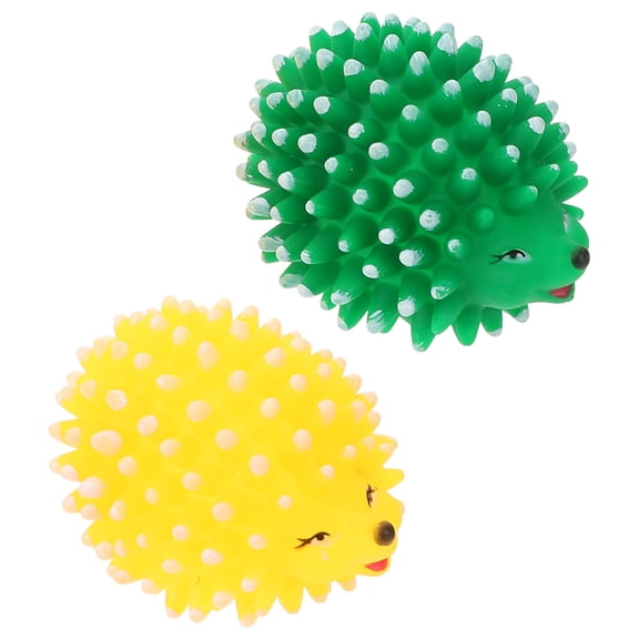 MERRYHAPY 2Pcs Dog Teething Toy Yellow Squeaky for Pet Enjoyment