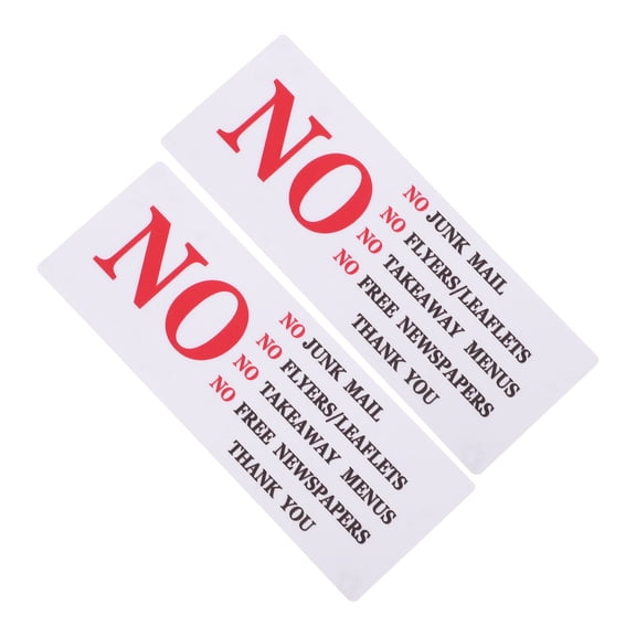 MERRYHAPY 2Pcs Easy Apply Red Mailbox Communication Sticker Weather Resistant Functional Outdoor Decal