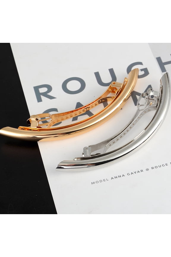 2Pcs Spring Hair Clip Metal Hairpins Assorted Color Elegant Fashion Accessory