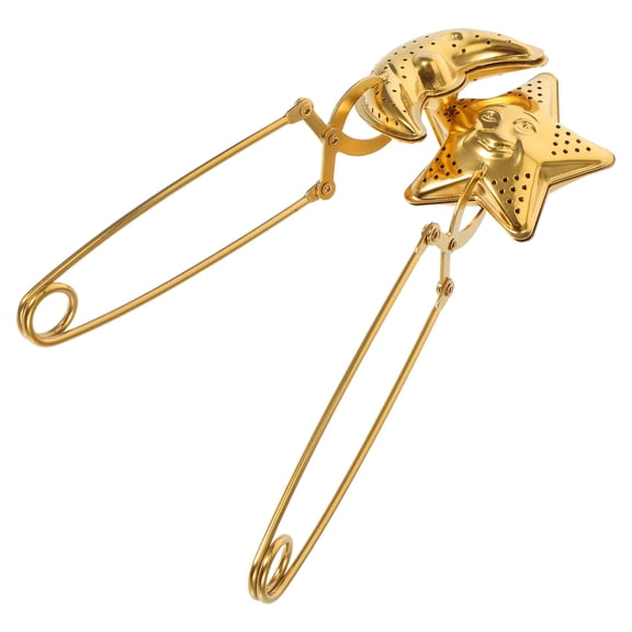 MERRYHAPY 2-Pack Golden Tea Leaf Stainless Steel Tea Strainers for Loose Leaf Tea Brewing and Infuser