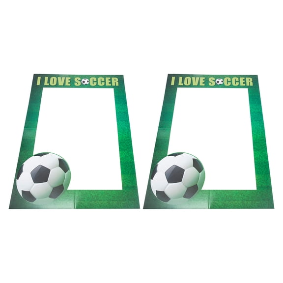MERRYHAPY 2Pcs Handheld Photo Props Assorted Colors for Soccer Parties Sports Events and Fun Photo Taking