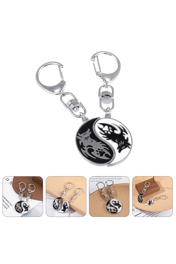 2Pcs Key Chain Zinc Alloy Wolf Head for Students and Kids