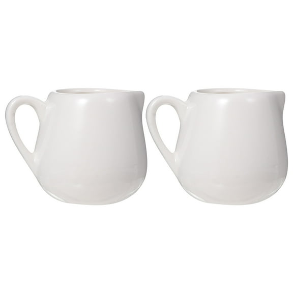 MERRYHAPY Set of 2 Mini Ceramic Sauce Jugs with Drip-Free Spouts, Small Size for Kitchen and Home Use