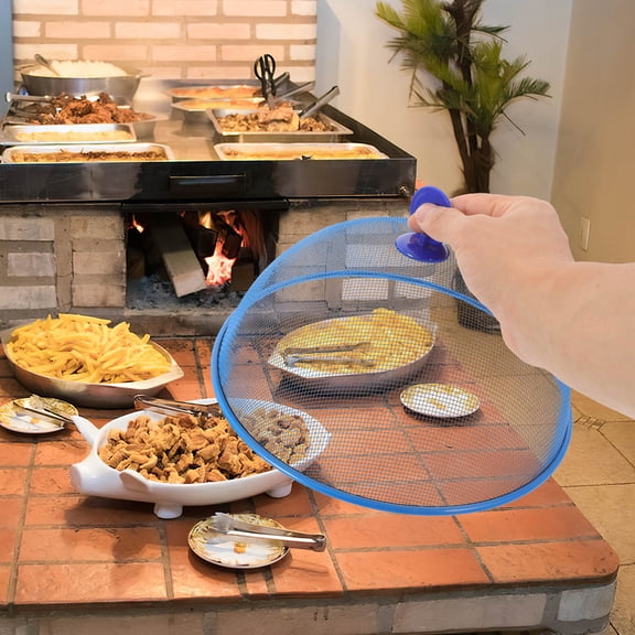 MERRYHAPY 2-Pack Iron Mesh Food Covers Dome Tents for Kitchen and Home Use, Indoor Food Protectors, Assorted Colors