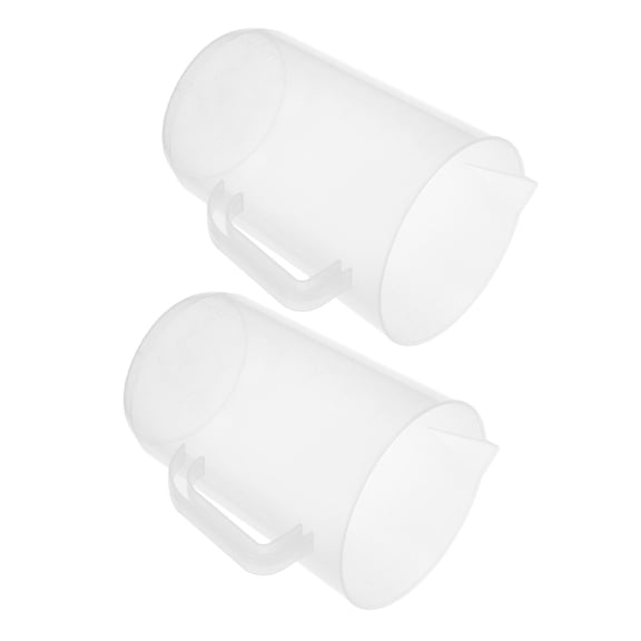 MERRYHAPY 2-Pack Plastic Oil Measurement Cups with Handle, Large Capacity for Automotive Engine and Transmission Fluid
