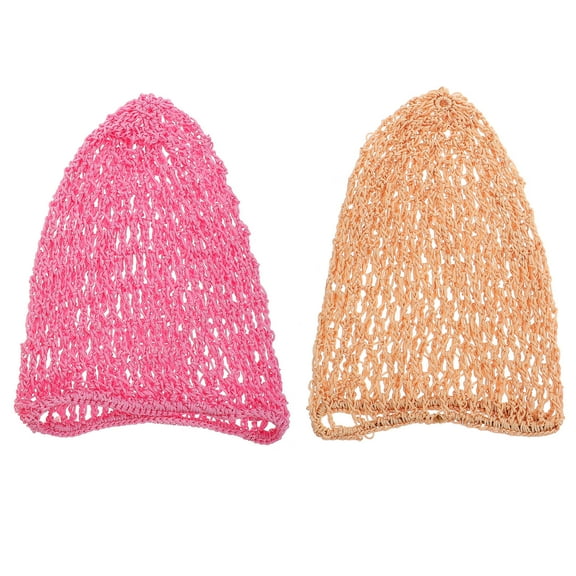 MERRYHAPY  2Pcs Women Sleep Hair Wrap Rayon Crochet Net Comfortable Fit Long Hair Protection