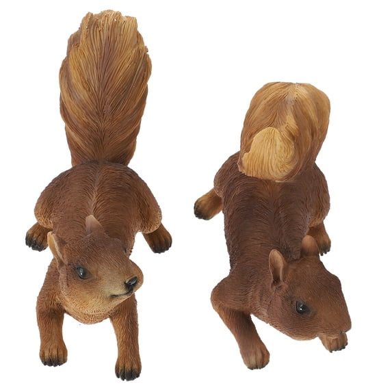 MERRYHAPY 2-Pack Resin Squirrel Hanging Garden Ornaments, Assorted Colors, Outdoor Yard Decorative Statues
