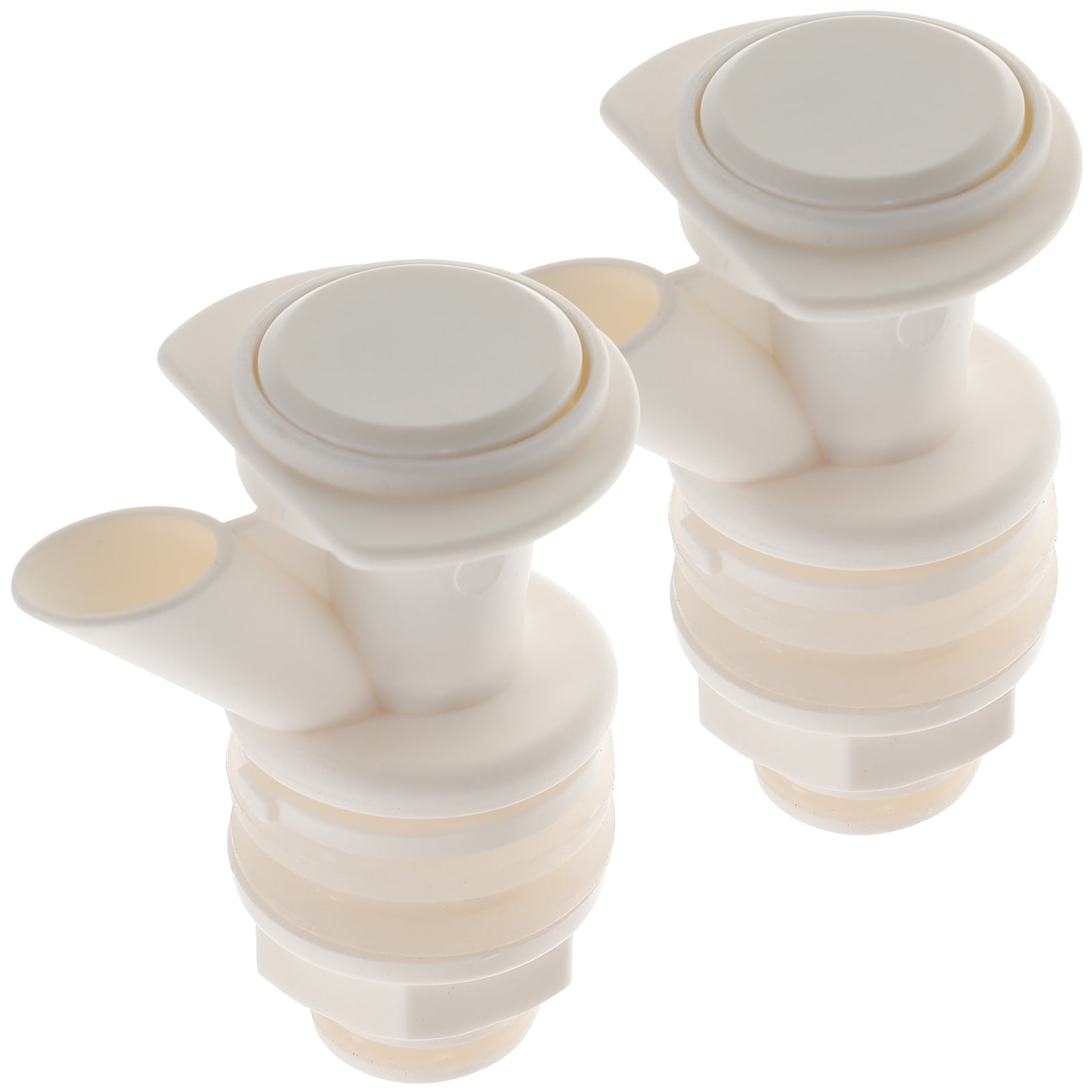MERRYHAPY 2-Pack White Reusable Plastic Water Tap Spigot for Cooler Bucket Beverage Dispenser Food Safe