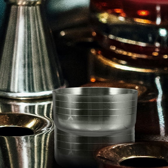 MERRYHAPY 2Pcs Silver Splash Proof Shaker Cup Lids Multipurpose Covers for Cocktail and Juice Mixing