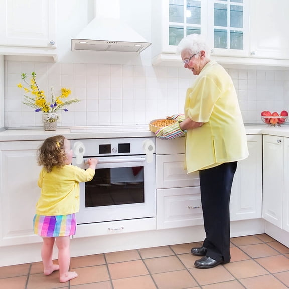 MERRYHAPY 2-Pack White Oven Door Locks Child Safety Kitchen Locks Easy Install Plastic Material