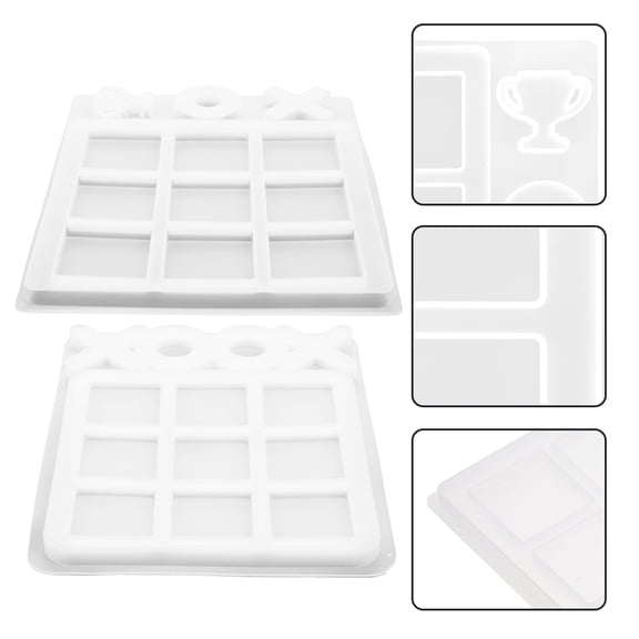 MERRYHAPY 2Pcs Handmade Silicone Mold for DIY Crystal Epoxy Chessboard Projects