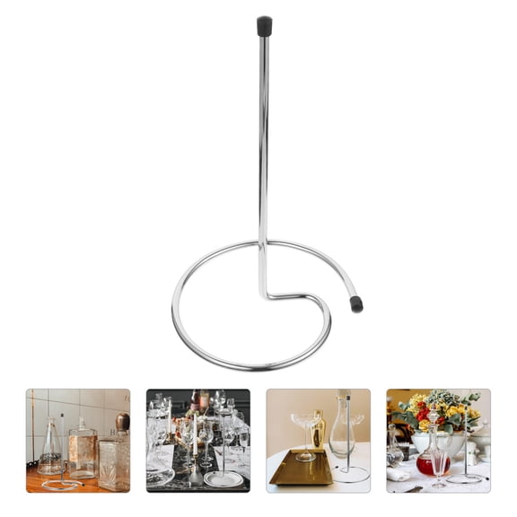 MERRYHAPY Wine Decanter Set with Stainless Steel Drying Rack, 2-Piece Bar and Kitchen Carafe for Home Use