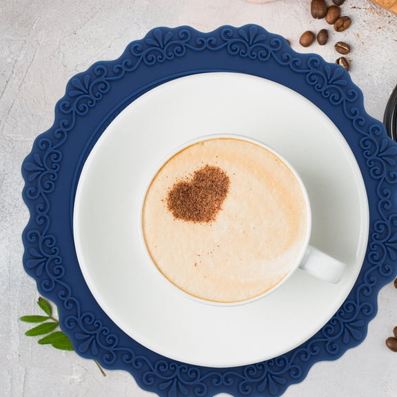 MERRYHAPY 2pcs Silicone Dining Table Mats Placemat for Kitchen and Daily Use