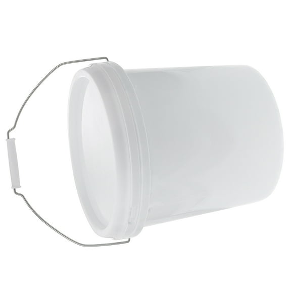 MERRYHAPY 3 Gallon Portable Plastic Bucket with Handle, White Water Storage Container for Cleaning and Outdoor Use
