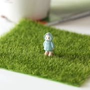 MERRYHAPY Artificial Grass Turf Mat for Model Making, Miniature Landscaping, Craft Decor, 3 Pieces Green Fake Grass Sheets