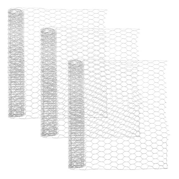 MERRYHAPY Silver Hexagonal Wire Net Durable Galvanized Iron for DIY Projects