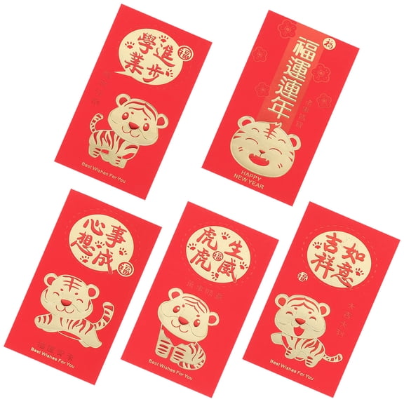 MERRYHAPY 30Pcs Chinese New Year Red Packets Lightweight Red Pockets with Creative Designs and Practical Use