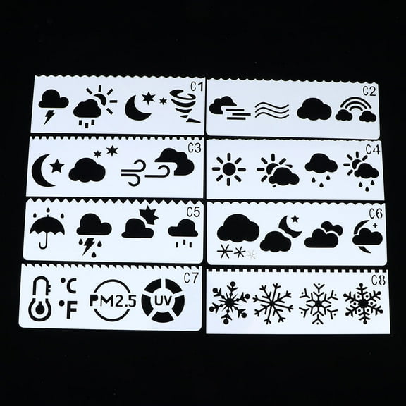 MERRYHAPY 32-Piece Letter Stencils for Preschool Kids, Hollow Out Plastic Patterns for Early Learning and Design