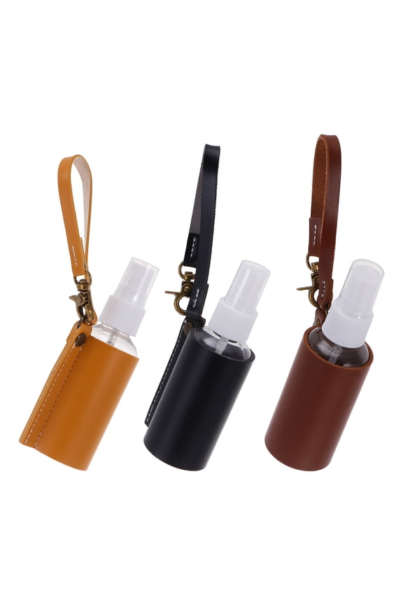 3Pcs Leakproof Travel Bottles with Holder for Shampoo and Perfume Storage