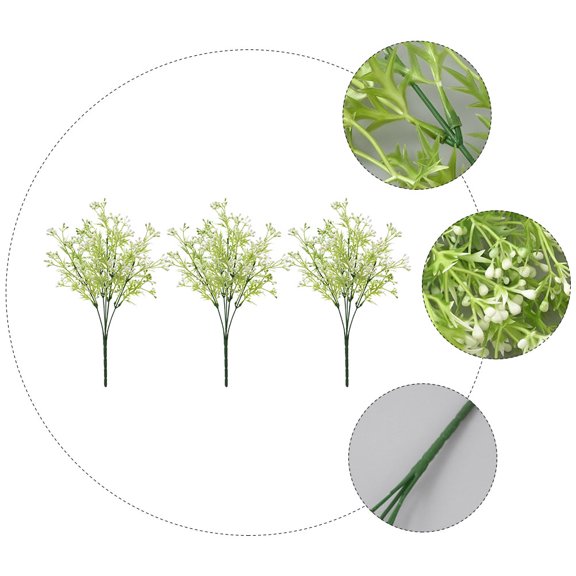 MERRYHAPY 3Pcs Decorative Artificial Flora Assorted Color Plastic for Event Organizers 14.2X6.3X6.3in