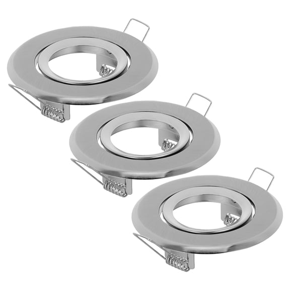 MERRYHAPY 3Pcs Easy Install Plated Silver Spotlight Mount Frame for Ceiling Light Fixture Accessories