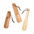 thumbnail image 1 of MERRYHAPY 3-Piece Wooden Shoe Horn Set for Seniors, Easy to Use, Prevents Shoe Damage, Comfortable Grip at Home, 1 of 8