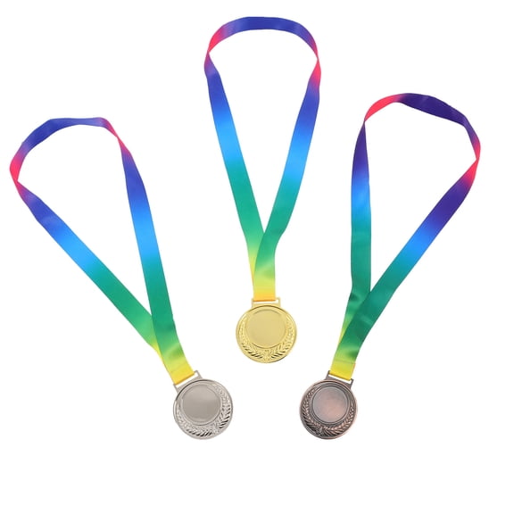 MERRYHAPY Classroom Student Medals Assorted Colors Metal Award 3 Pieces for School Recognition