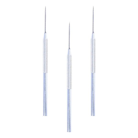 MERRYHAPY DIY Polymer Clay Tool Kit, Silver Aluminum Sculpting Needles, 3Pcs