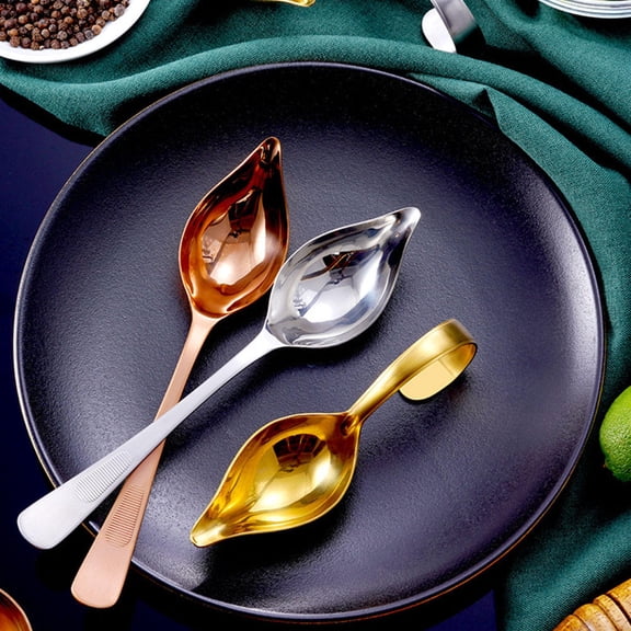 MERRYHAPY Ergonomic Spoons Set, 3 Pieces Premium 304 Stainless Steel Cooking Utensils Kitchen Tools