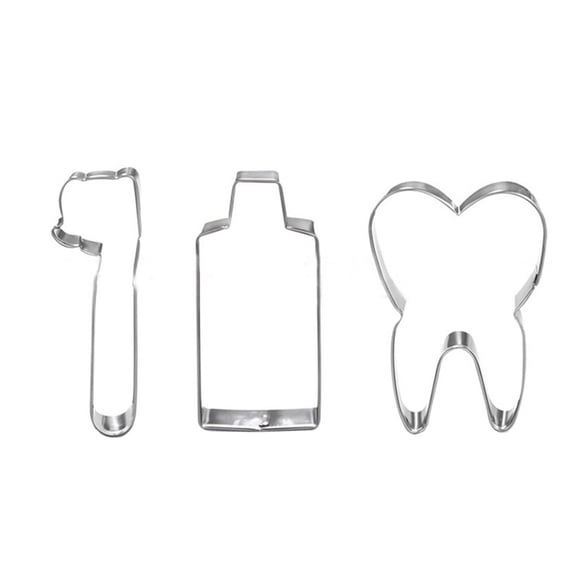 MERRYHAPY 3-Piece Stainless Steel Cookie Cutter Set for Baking, Kitchen, and