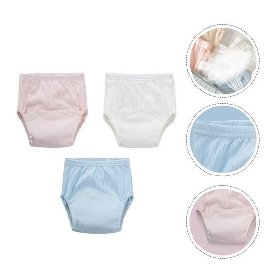 MERRYHAPY 3-Pack Girls Training Pants Absorbent Cotton White Toddler Potty Learning Underwear