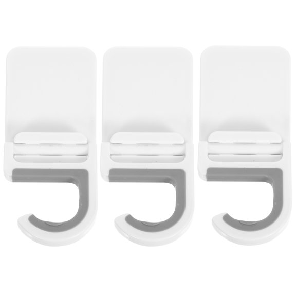 MERRYHAPY 3-Pack White Wall-Mounted Broom Holder Clips for Garage, Laundry, and Home Storage Organization