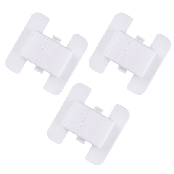 MERRYHAPY Childproof Safety Lock White Plastic for Home Appliances 3Pcs