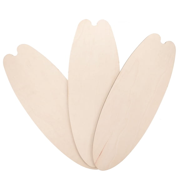MERRYHAPY 3Pcs Beige Wooden Surfboard Wall Decor Unfinished Surfboard Plaques for Creative Home Decoration
