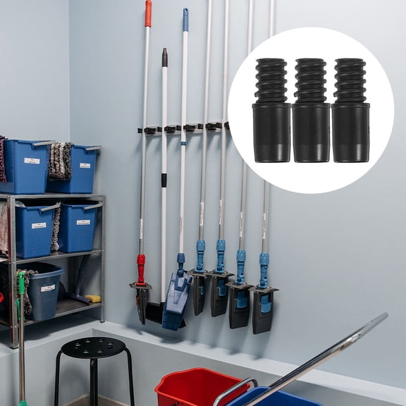 MERRYHAPY 3-Pack Threaded Tips for Broom Handles, Replacement Parts for Home and Office Cleaning Tools