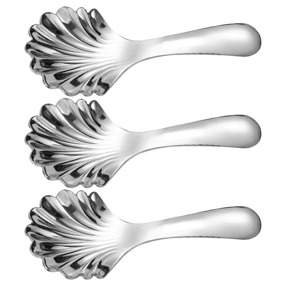 MERRYHAPY Tasting Spoons Set of 3, 304 Stainless Steel Dessert Spoons for Ice Cream and