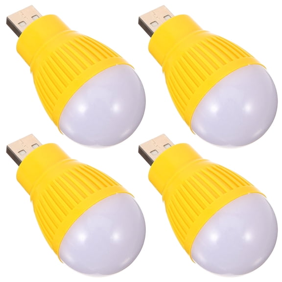 MERRYHAPY Compact USB LED Night Light, Yellow, Portable Design, 4 Pack, Energy Efficient and Easy to Use