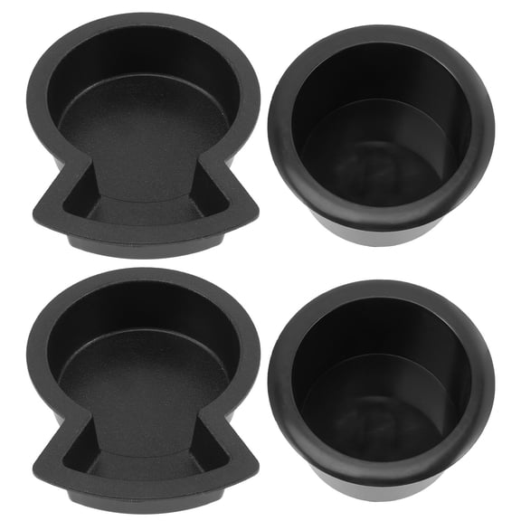 MERRYHAPY 4Pcs Universal Black Cup Holder Insert for Car Console Tough Plastic Fits Most Models