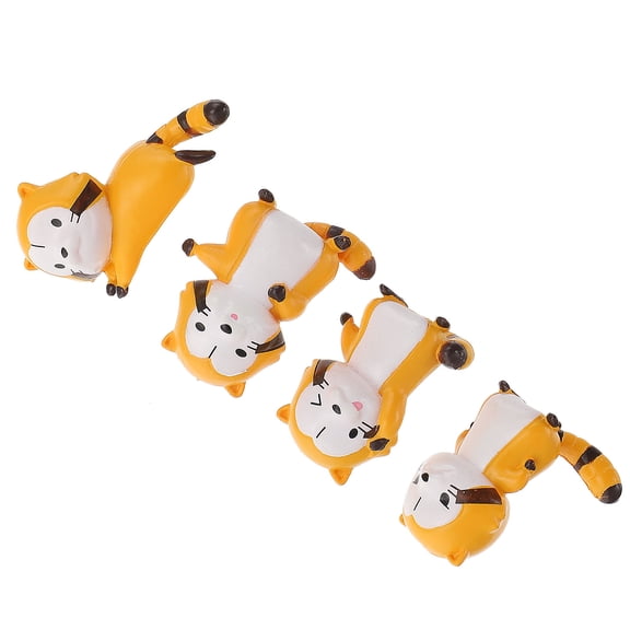 MERRYHAPY 4Pcs Raccoon Garden Statues Cute PVC Animal Figurines for Indoor Outdoor Desk Decoration