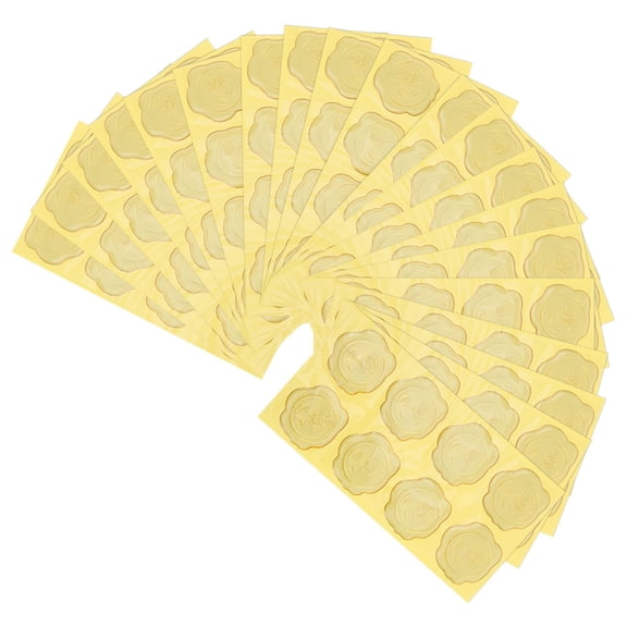 MERRYHAPY Golden Epoxy Stickers, Strong Adhesive, Decorate Cards and Envelopes, Easy to Use