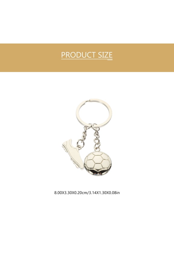 4-Piece Sports Keychain Set with Soccer and Sneaker Charms for Bag or Hanging Decoration