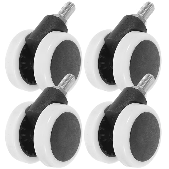 MERRYHAPY 4-Pack Small Appliance Caster Wheels, Rubber, Smooth Rolling, Quiet Replacement for Furniture and Equipment