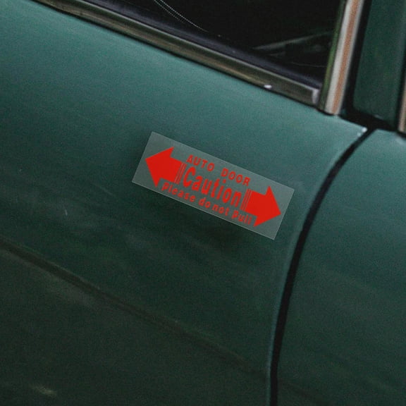 MERRYHAPY 4Pcs Red Car Door Warning Decals, PVC, Easy Install Auto Safety Stickers for Vehicle