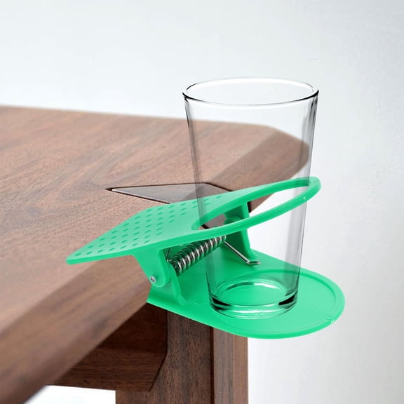 MERRYHAPY 4-Pack Clip-On Water Bottle Holders for Office Desk, Space-Saving Clamp Design, and Convenient