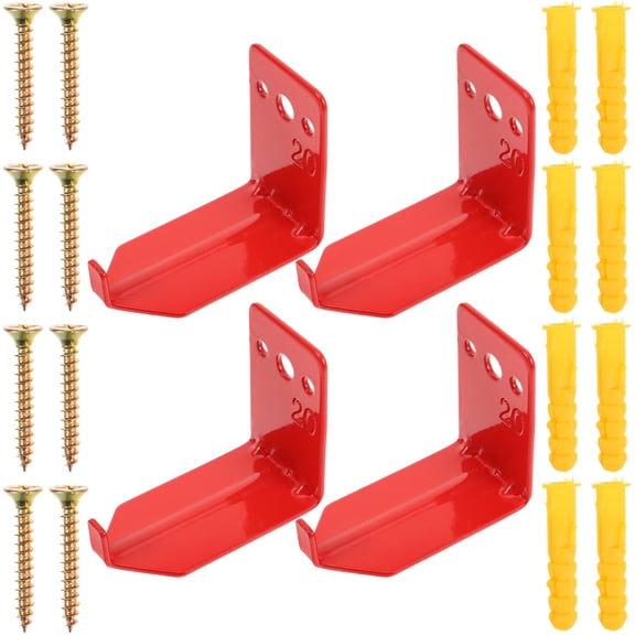MERRYHAPY Metal Holder Red 4- Mount Bracket for Safety Equipment
