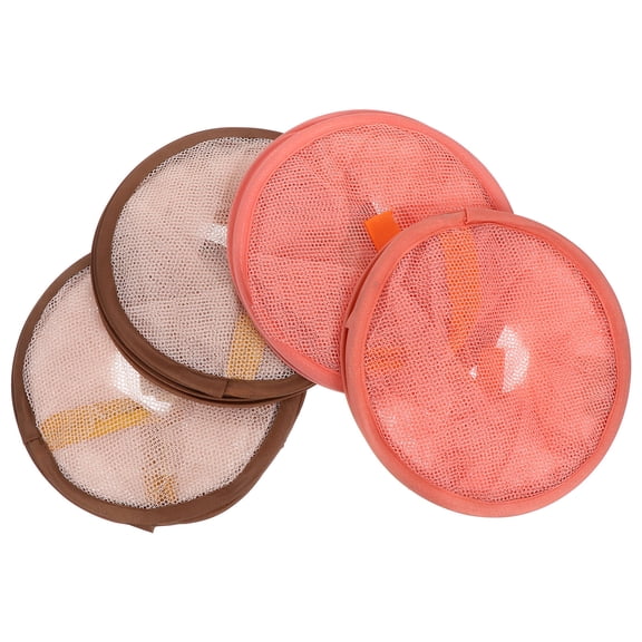 MERRYHAPY 4Pcs Orange Mesh Drying Nets for Underwear Socks and Clothes with Three Layer Design