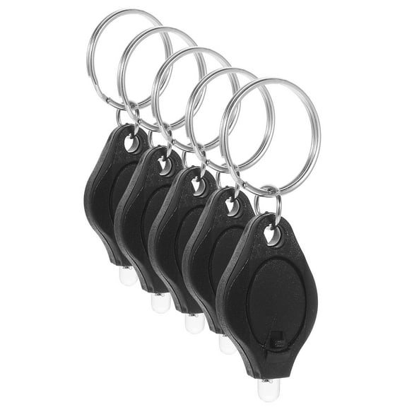 MERRYHAPY 5-Pack Black LED Keychain Flashlights, Compact and Portable Mini for Outdoor, Work, and Everyday Use